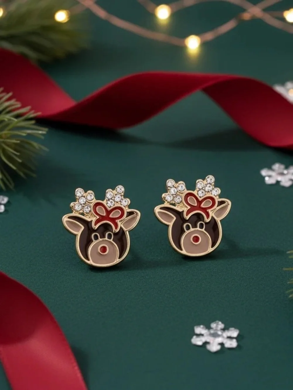 Cute Reindeer Stud Earrings